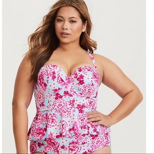 Torrid push up peplum tankini